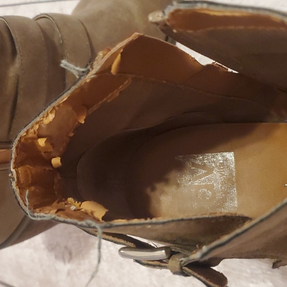 DOLCE VITA Boot Womens 10 Taupe Brown Heeled Ankle Bootie Buckle - Picture 3 of 7